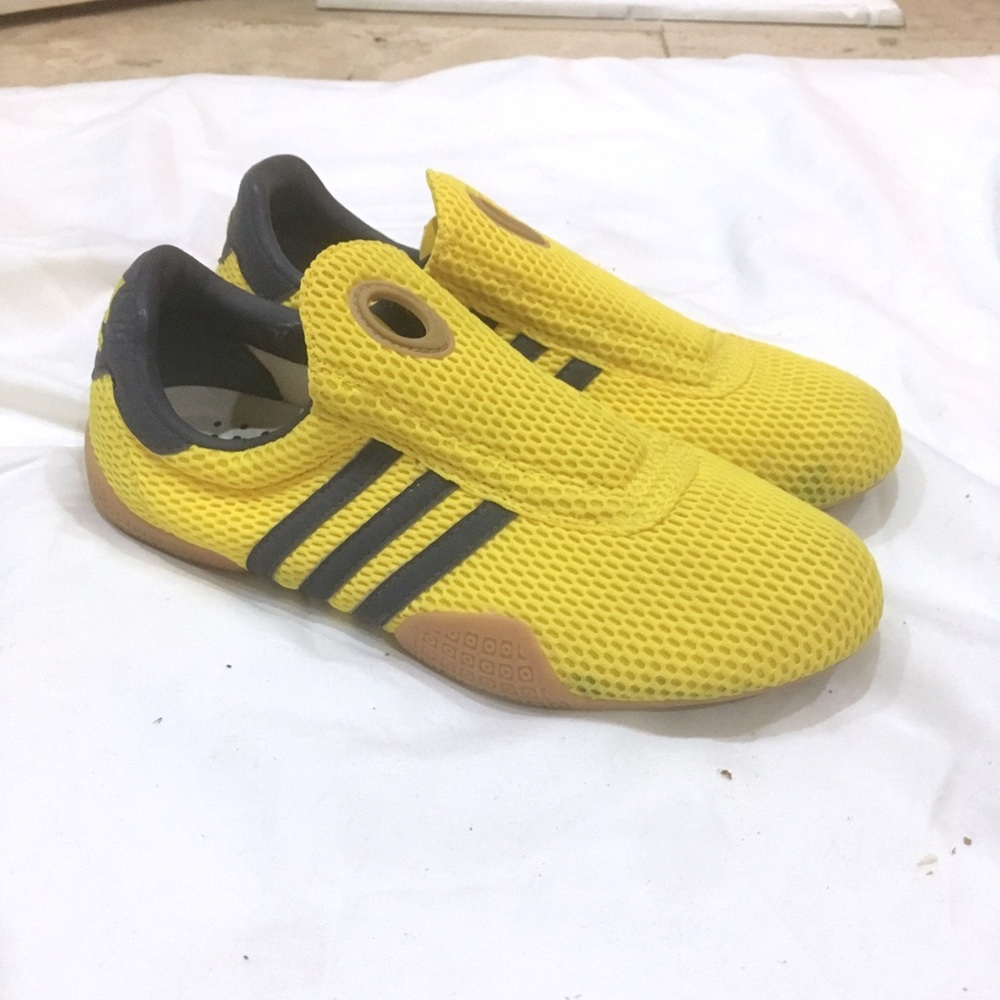 Yellow Adidas sneakers